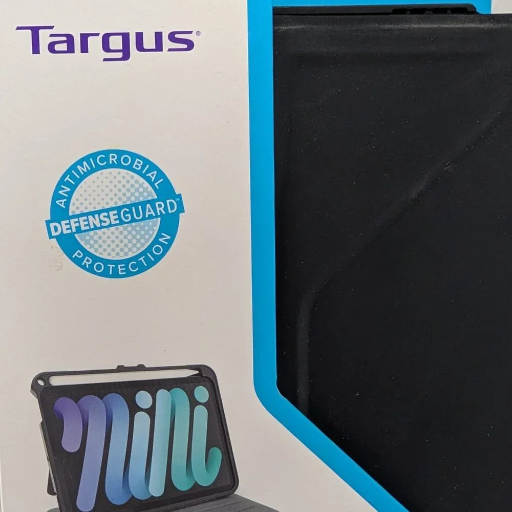 New Targus Pro-Tek For IPad Mini 6 Case Black THZ911US Antimicrobial Protection